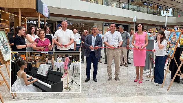 Fethiye'de sanatla dolu sergi: 'Maarifin İzinde Müzikli Resim Sergisi' açıldı