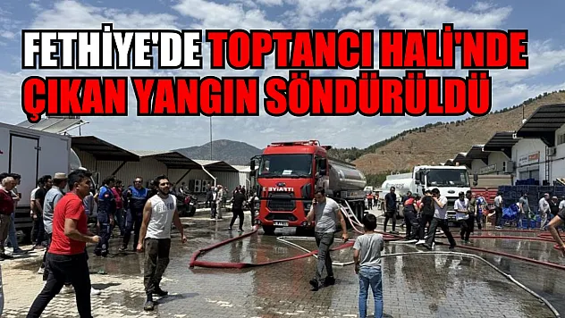 Fethiye'de Toptancı Hali'nde çıkan yangın söndürüldü