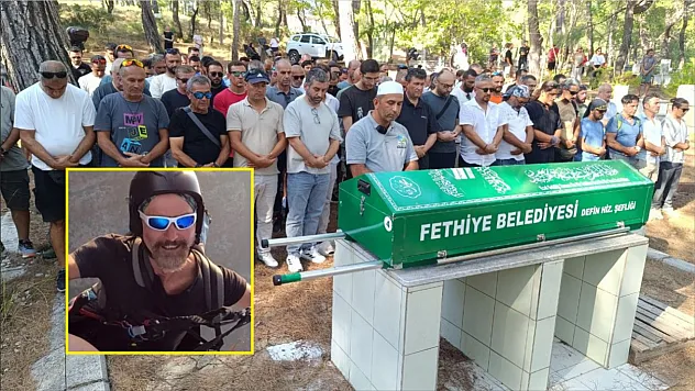 Fethiye'de yamaç paraşütü kazasında hayatını kaybeden pilot Ali Kıdıl son yolculuğuna uğurlandı