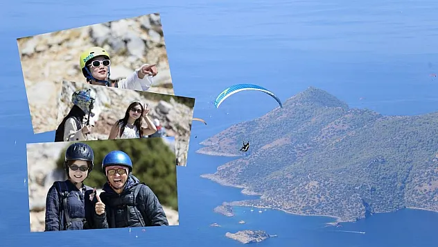 Fethiye'de yamaç paraşütü uçuşlarında Çinli turist yoğunluğu yaşanıyor