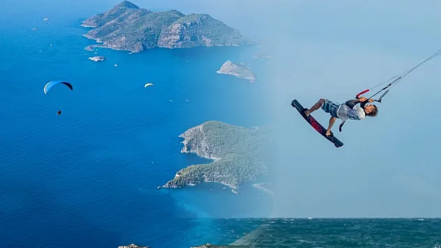 Fethiye'de yamaç paraşütü ve su sporlarına yangın tedbiri