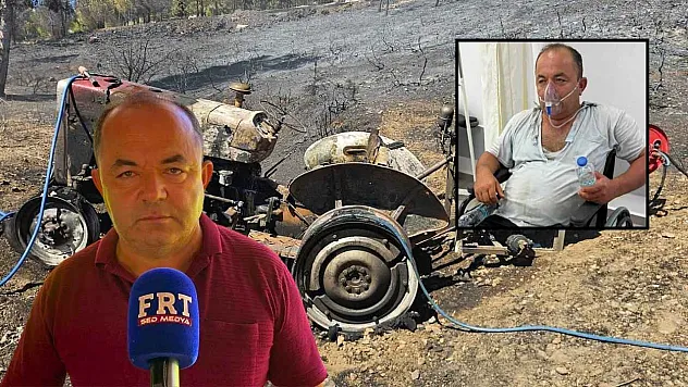 Fethiye'de Yangına Müdahale Ederken Alevlerin Arasında Kaldı: Traktörü Yandı
