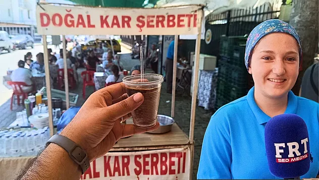 Fethiye'de yazın serinleten lezzeti: Kar şerbetine yoğun ilgi