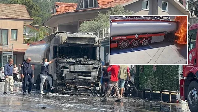 Fethiye'deki tanker yangınının güvenlik kamera kayıtları ortaya çıktı