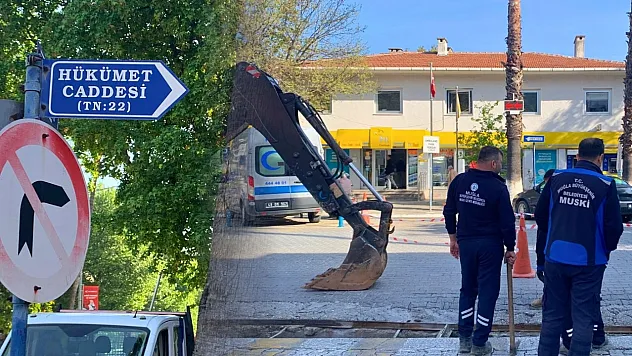 Fethiye Hükümet Caddesi'nde Yol Kapalı: MUSKİ Çalışma Başlattı