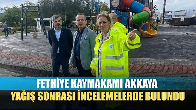 Fethiye Kaymakamı Akkaya, Yağış Sonrası İncelemelerde Bulundu