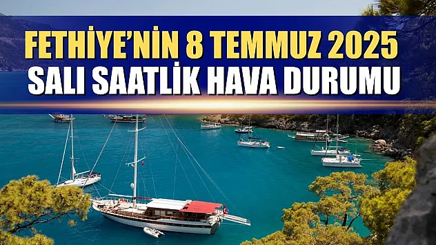 Fethiye'nin 8 Temmuz 2025 Salı Saatlik Hava Durumu