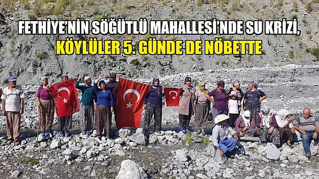 Fethiye'nin Söğütlü Mahallesi'nde Su Krizi, Köylüler 5. Günde de Nöbette