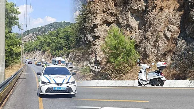 Fethiye-Ölüdeniz yolunda kaza: Kaskının içine arı giren motosikletli yaralandı