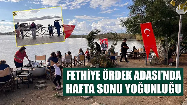Fethiye Ördek Adası'nda hafta sonu yoğunluğu