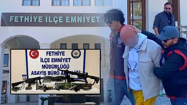 Fethiye polisi olası bir kadın cinayetinin önüne geçti: Şüphelinin evinden cephanelik çıktı