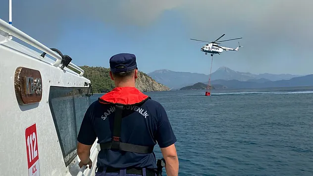 Fethiye sahil Güvenlik su alma noktalarında güvenliği sağlıyor