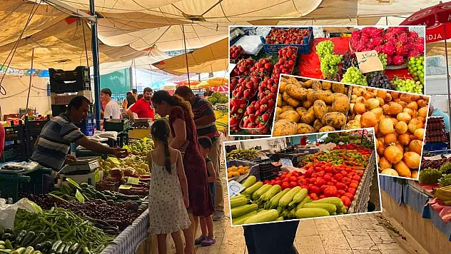 Fethiye Salı Pazarı'nda güncel sebze ve meyve fiyatları