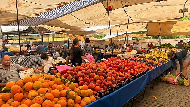 Fethiye Salı Pazarı'nda meyve sebze fiyatları