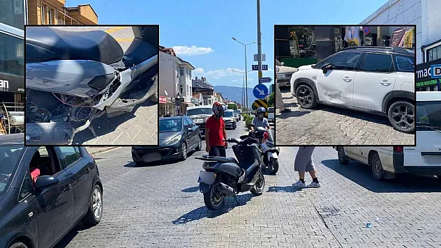 Fethiye Süleyman Demirel Bulvarı'nda Araç ile Motosiklet Çarpıştı