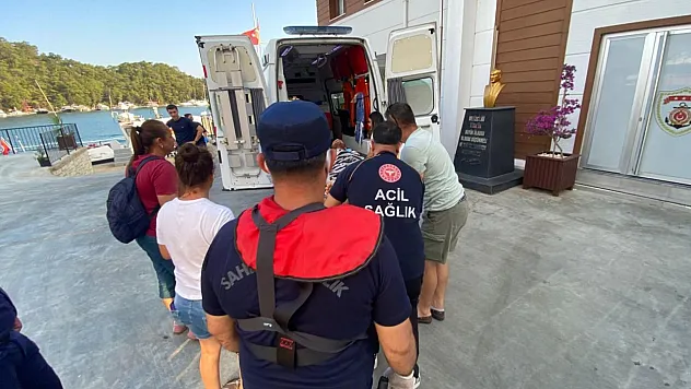 Fethiye Tersane Adası'nda yaralanan kişi tahliye edildi