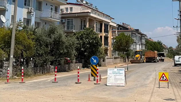 Fethiye Tuzla Mahallesi'nde doğalgaz altyapı çalışması başladı