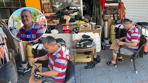 Fethiyeli 'Çarık Ustası' bayramda da işinin başında