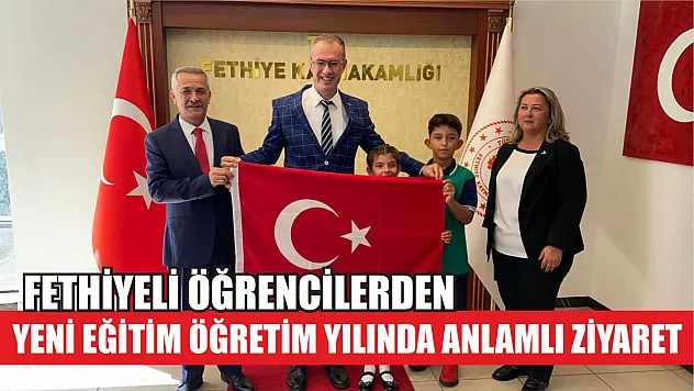 Fethiyeli öğrencilerden yeni eğitim öğretim yılında anlamlı ziyaret