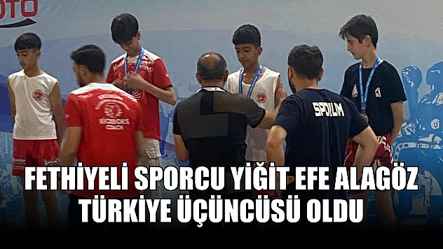 Fethiyeli Sporcu Yiğit Efe Alagöz, Türkiye Üçüncüsü Oldu