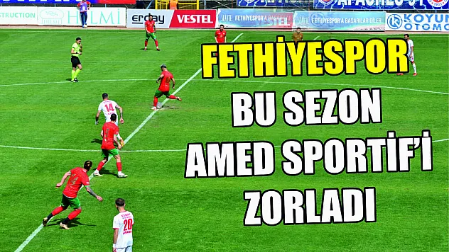 Fethiyespor, bu sezon Amed Sportif'i zorladı