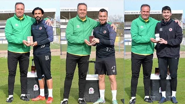 Fethiyespor'da Uşak maçında öne çıkan oyunculara hediye verildi