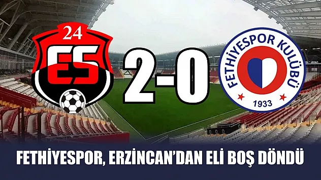 Fethiyespor, Erzincan'dan eli boş döndü: 0-2