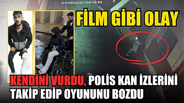 Film gibi olay: Kendini vurdu, polis kan izlerini takip edip oyununu bozdu
