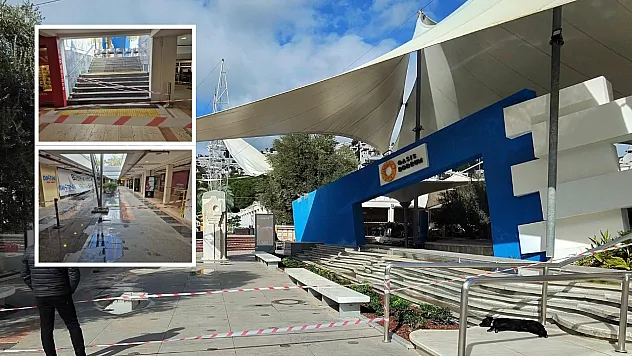 Fırtına, Bodrum'da alışveriş merkezini de vurdu