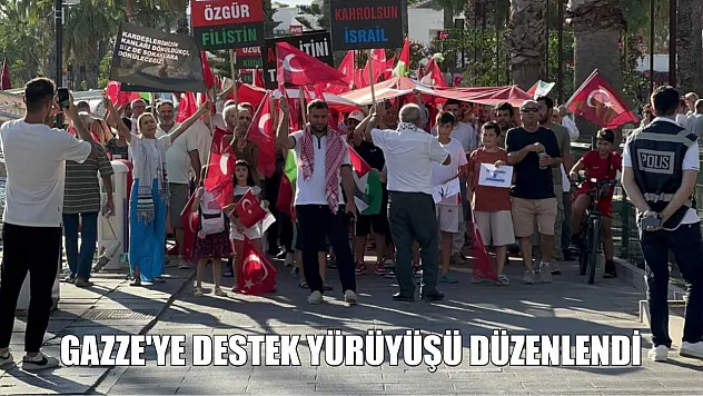 Gazze'ye destek yürüyüşü düzenlendi