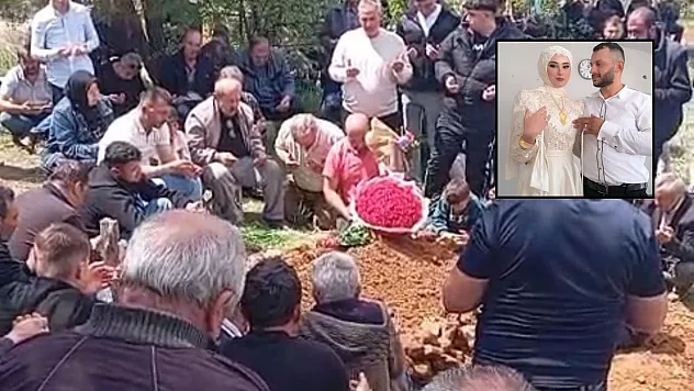 Gelin çiçeği, damadın mezarına konuldu