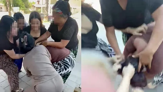 Genç kadını çocuğunun yanında hem dövdüler hem de videoya çektiler