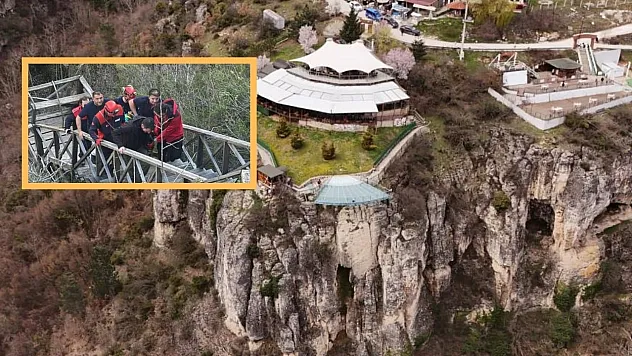 Genç kız 80 metre yüksekliğindeki cam terastan kendini boşluğa bıraktı