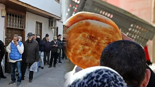 Gizli hayırseverin ücretsiz pide kuyruğu