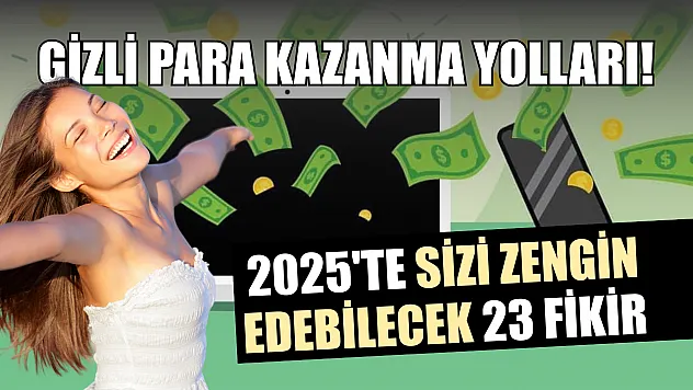 Gizli para kazanma yolları! 2025'te sizi zengin edebilecek 23 fikir