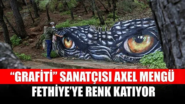 'Grafiti' sanatçısı Axel Mengü, Fethiye'ye renk katıyor