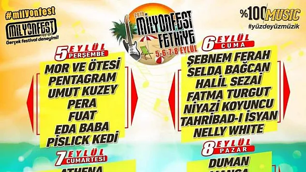 MİLYONFEST İLE İNLİCE'YE YILDIZ YAĞACAK