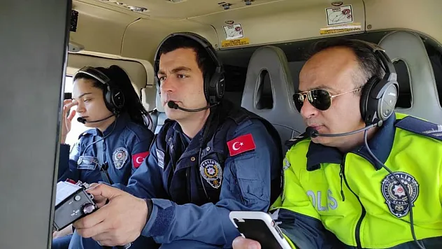 Havadan trafik denetimi yapıldı