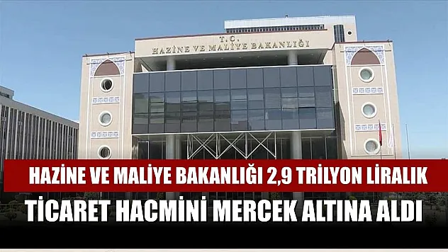 Hazine ve Maliye Bakanlığı 2,9 trilyon liralık ticaret hacmini mercek altına aldı