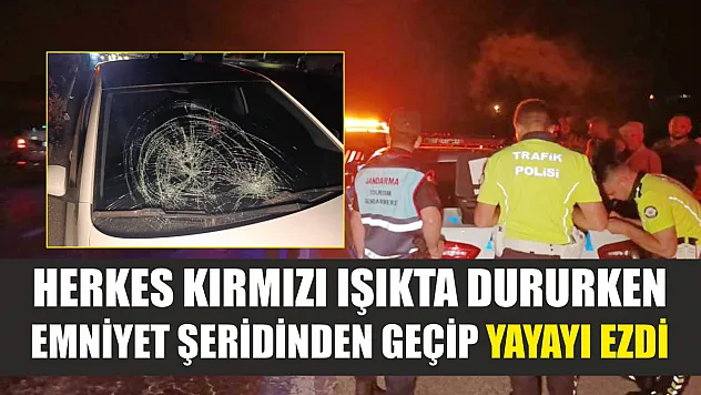 Herkes kırmızı ışıkta dururken emniyet şeridinden geçip yayayı ezdi