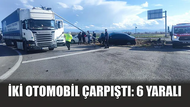 İki otomobil çarpıştı: 6 yaralı