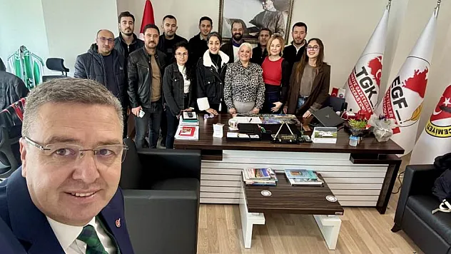 'İletişimin Yeni Yüzyılı' programı sonrası Muğla Büyükşehir Gazeteciler Cemiyeti ziyareti