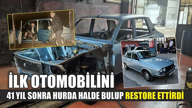 İlk otomobilini 41 yıl sonra hurda halde bulup restore ettirdi