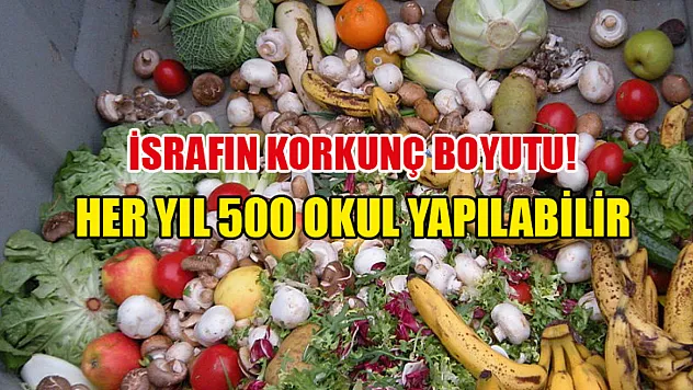 İsrafın korkunç boyutu! Her yıl 500 okul yapılabilir