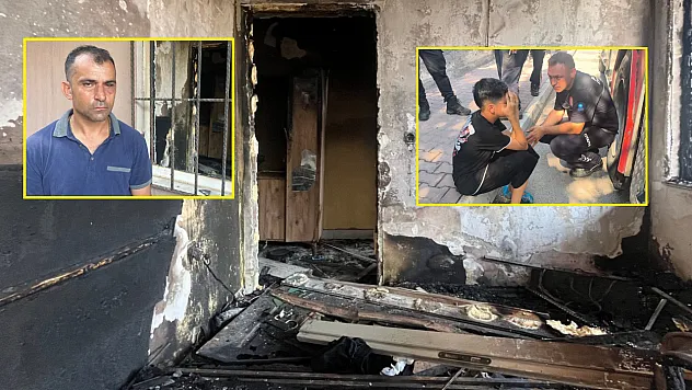 İtfaiye erleri yangından kurtulan çocuğu yalnız bırakmadı: 'Allah çocuğumu korumuş'