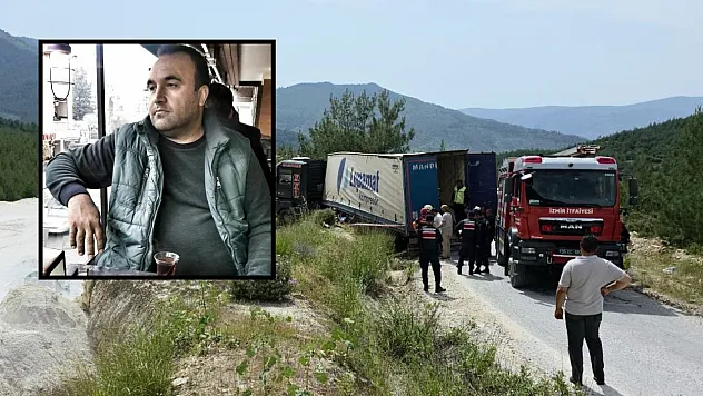 İzmir'de devrilen tırın altında kalan sürücü hayatını kaybetti
