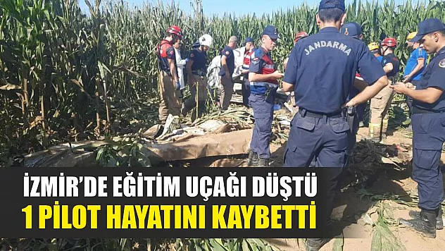 İzmir'de eğitim uçağı düştü: 1 pilot hayatını kaybetti