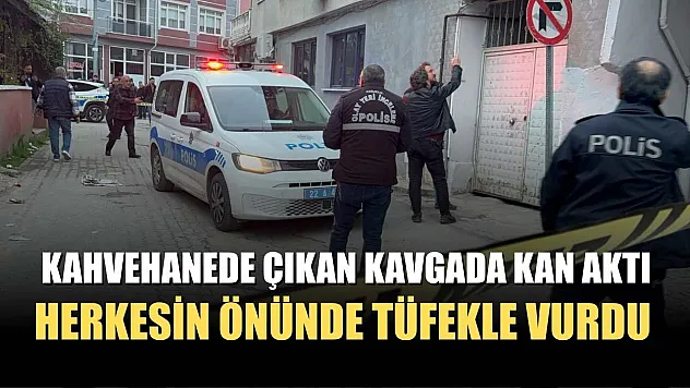 Kahvehanede çıkan kavgada kan aktı: Herkesin önünde tüfekle vurdu