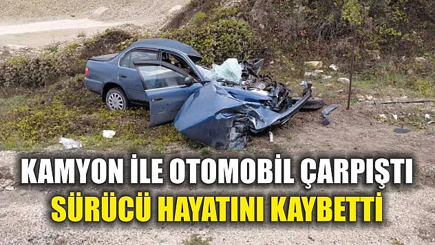 Kamyon ile Otomobil Çarpıştı: Sürücü Hayatını Kaybetti