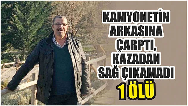 Kamyonetin arkasına çarptı, kazadan sağ çıkamadı: 1 ölü